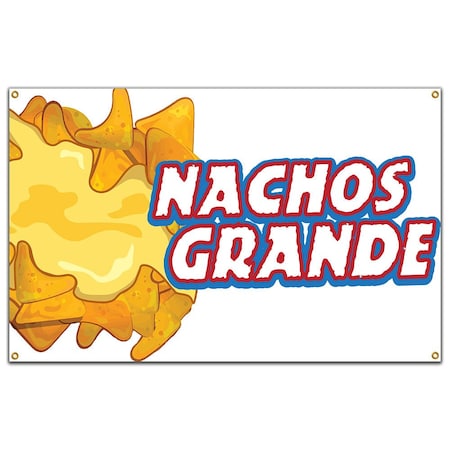 Nachos Grande Banner Concession Stand Food Truck Single Sided